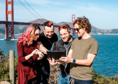 4 people playing Outdoor Escape Games near Golden Gate Bridge